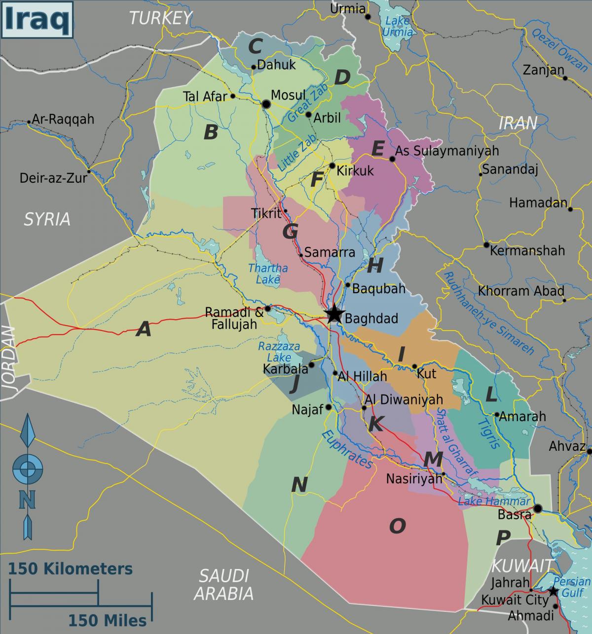 Карта Іраку