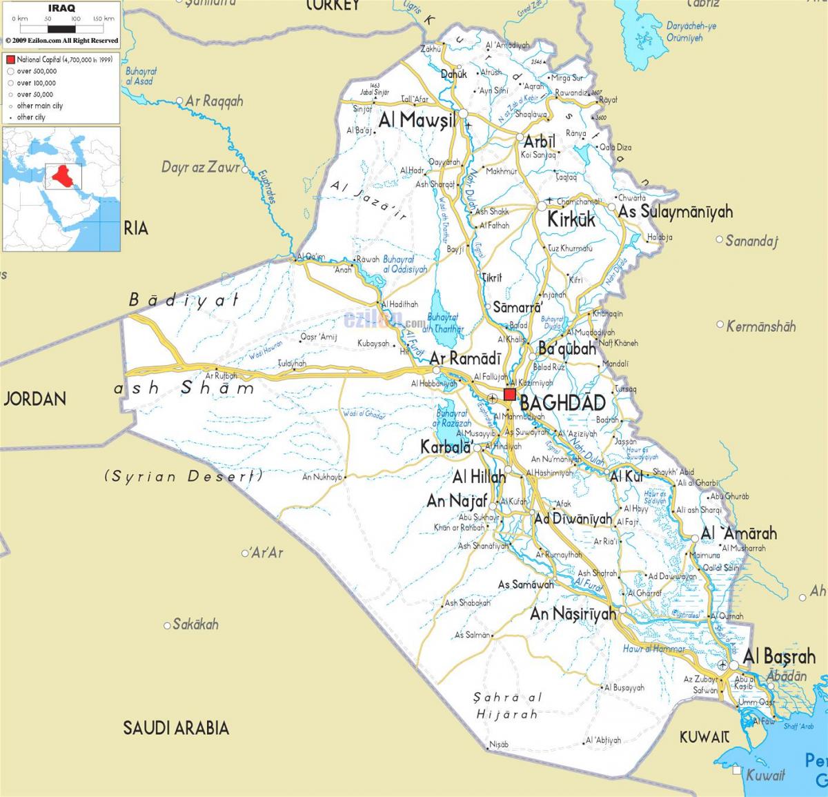 Карта річки Іраку 