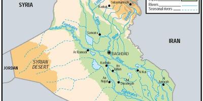 Карта висот Іраку 